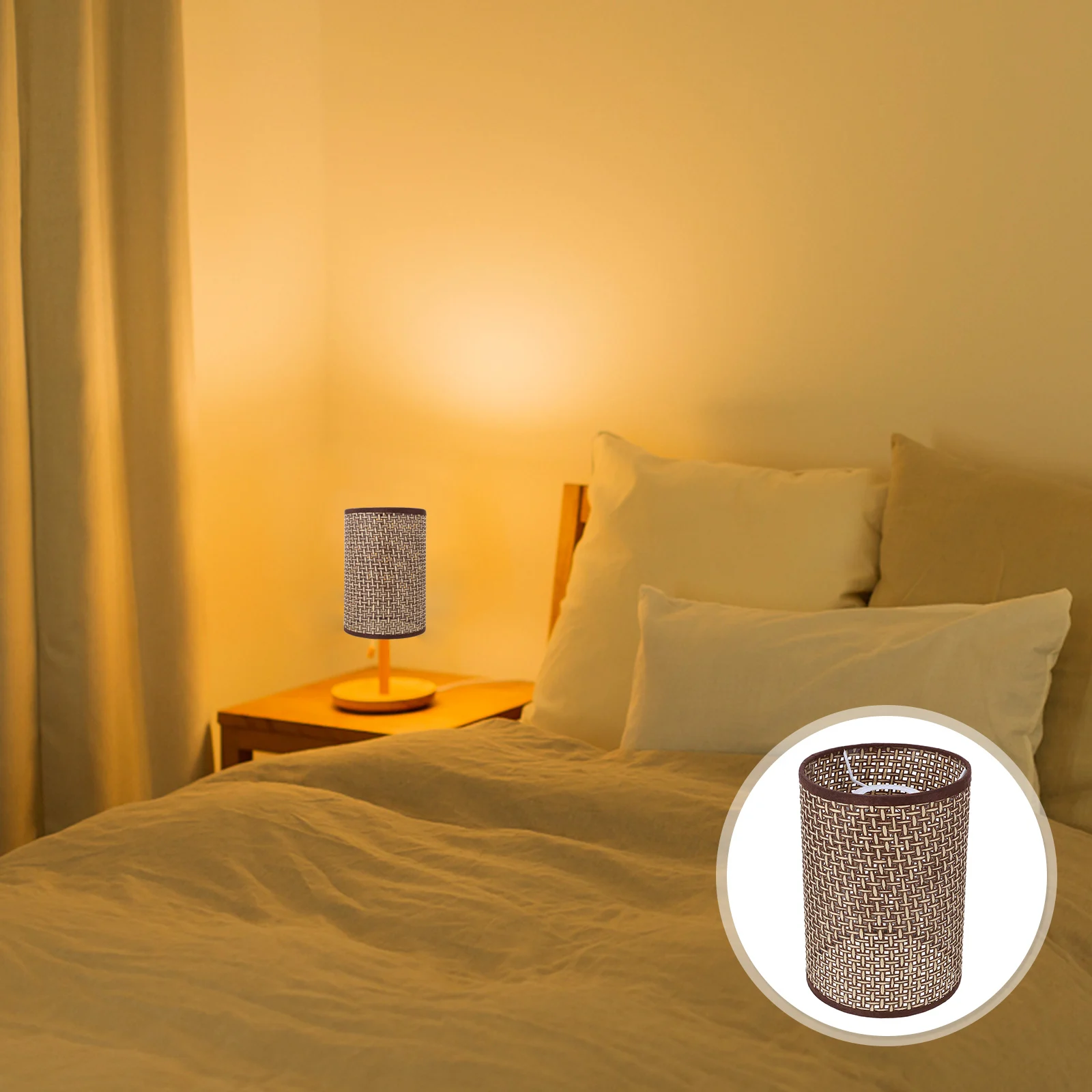 Burgundy Contemporary Woven Rattan Lamp Shades Long Drum Table Floor Light Covers Unique Ornament Soft Gentle Lighting Warm
Burgundy Contemporary Woven Rattan Lamp Shades Long Drum Table Floor Light Covers Unique Ornament Soft Gentle Lighting Warm