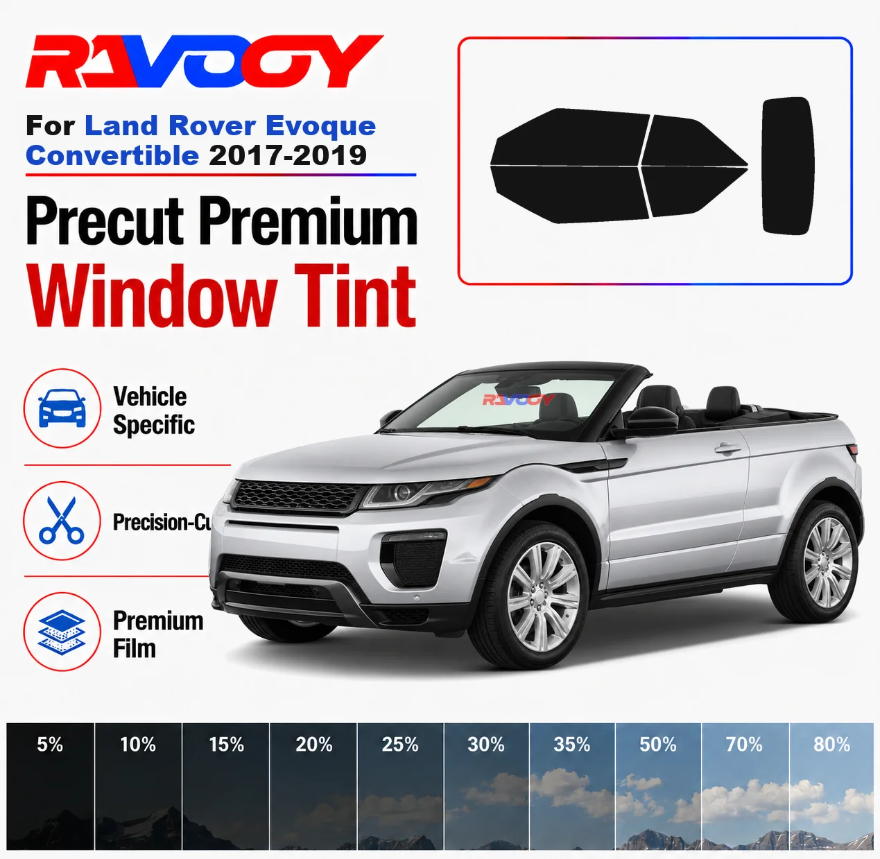 Premium Precut Window Tint Kit Front Windows Rear Windows Rear Windshield For Land Rover Evoque Conv 2017-2019 Nano Ceramic Film
Premium Precut Window Tint Kit Front Windows Rear Windows Rear Windshield For Land Rover Evoque Conv 2017-2019 Nano Ceramic Film