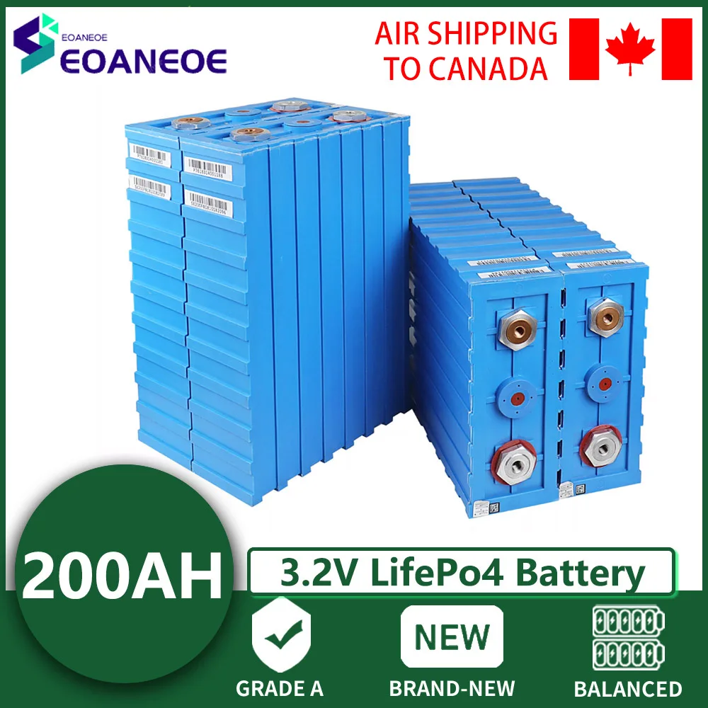 200Ah 3.2V Lifepo4 Battery Pack Grade A BRAND NEW 12V 24V 36V Lithium Iron Phosphate Cell Pack Solar Storage For EV RV Golf Cart
200Ah 3.2V Lifepo4 Battery Pack Grade A BRAND NEW 12V 24V 36V Lithium Iron Phosphate Cell Pack Solar Storage For EV RV Golf Cart