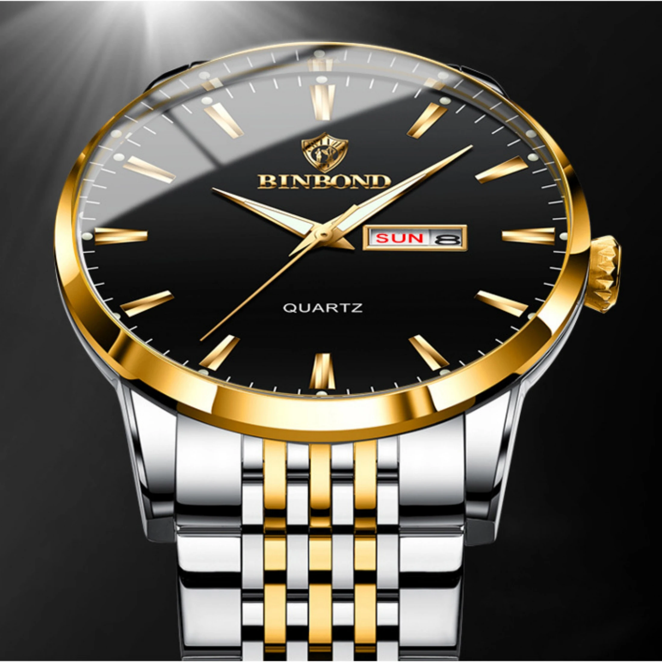 BINBOND Business Brand Men's Quartz Watch Complete Calendar Display Week Display Water-Resistance Festival Birthday Gift Giving
BINBOND Business Brand Men's Quartz Watch Complete Calendar Display Week Display Water-Resistance Festival Birthday Gift Giving