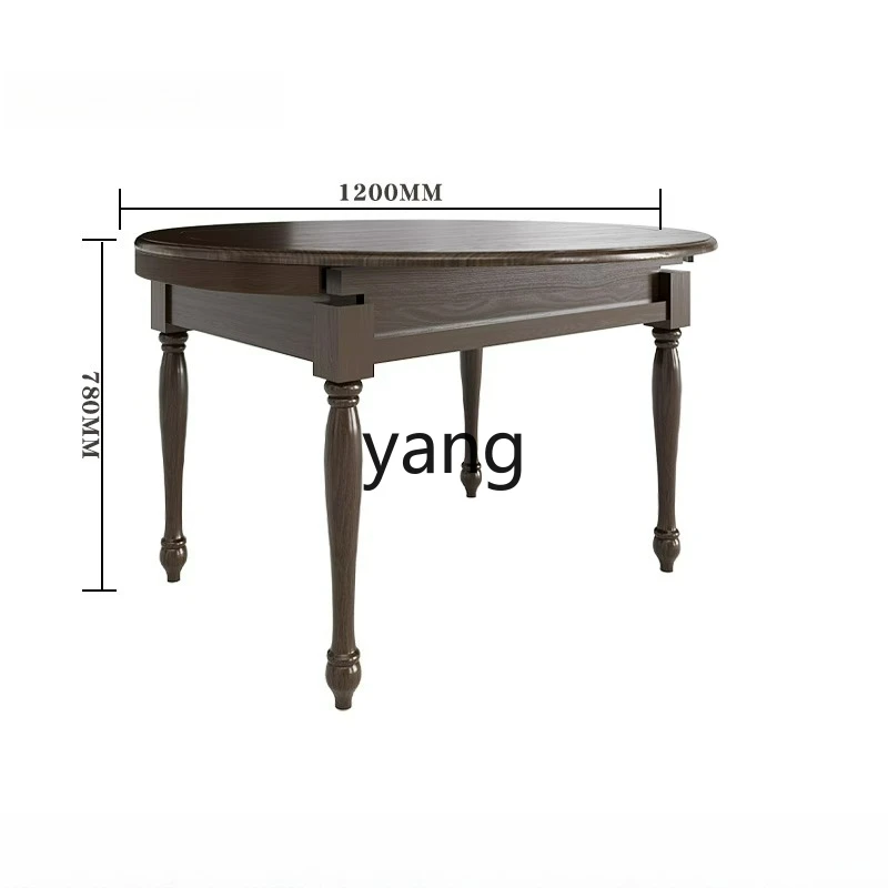 LTT American Retro Solid Wood Dining Table and Chair Set, Extendable and Foldable Round Table, French Style for Home Use
LTT American Retro Solid Wood Dining Table and Chair Set, Extendable and Foldable Round Table, French Style for Home Use