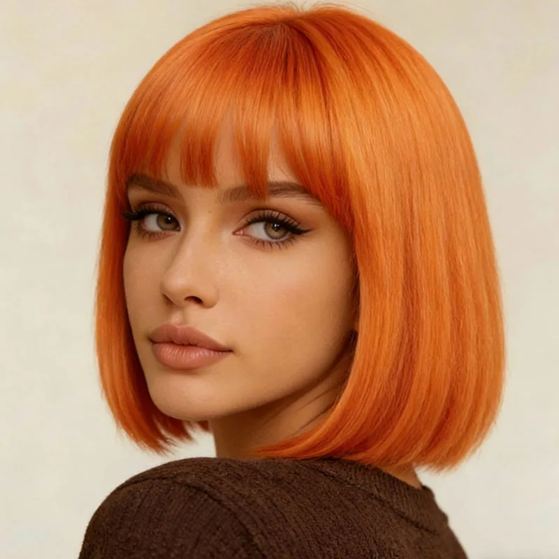 12-дюймовый оранжевый синтетический парик удобный, дышащий, модный, элегантный, пышный и незаменимый для укладки вечеринок.
12-дюймовый оранжевый синтетический парик удобный, дышащий, модный, элегантный, пышный и незаменимый для укладки вечеринок.