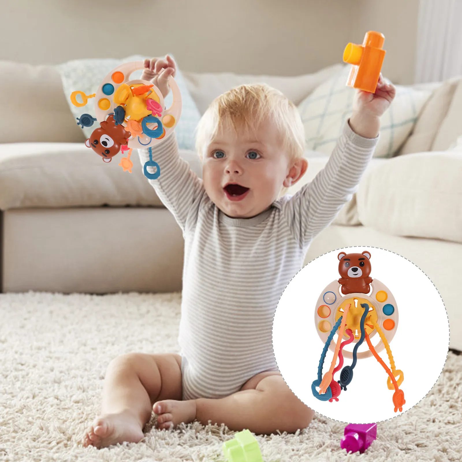 Kids Toys for Babies Sensory Pull Early Learning Fun Interactive Silicone Montessori Pulling
Kids Toys for Babies Sensory Pull Early Learning Fun Interactive Silicone Montessori Pulling