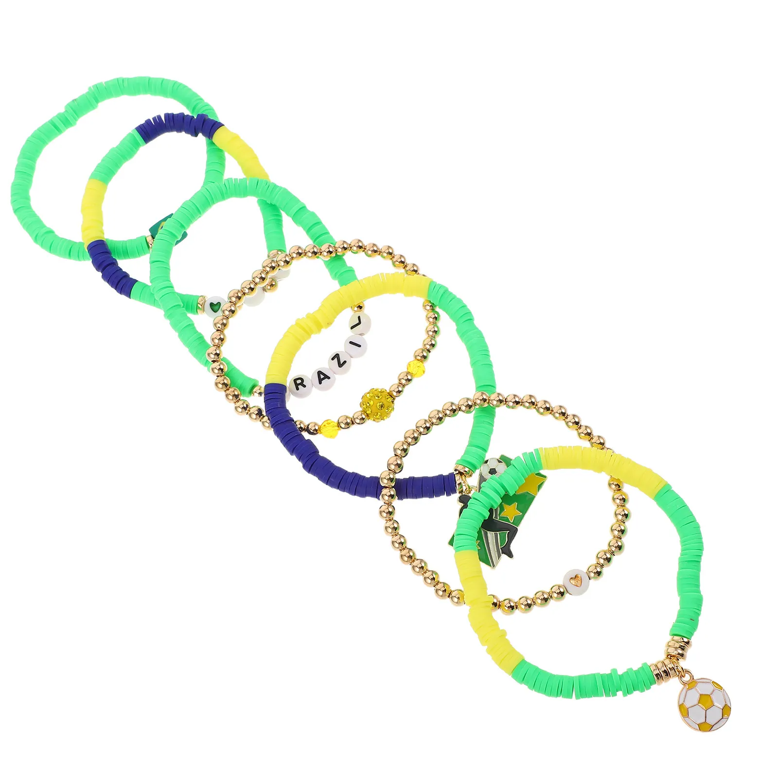 1 Set 2026 Brazil Soccer Game Bracelets Stackable cotton rope metal Soccer Beaded Bracelets Sports Football Beaded Bracelets
1 Set 2026 Brazil Soccer Game Bracelets Stackable cotton rope metal Soccer Beaded Bracelets Sports Football Beaded Bracelets
