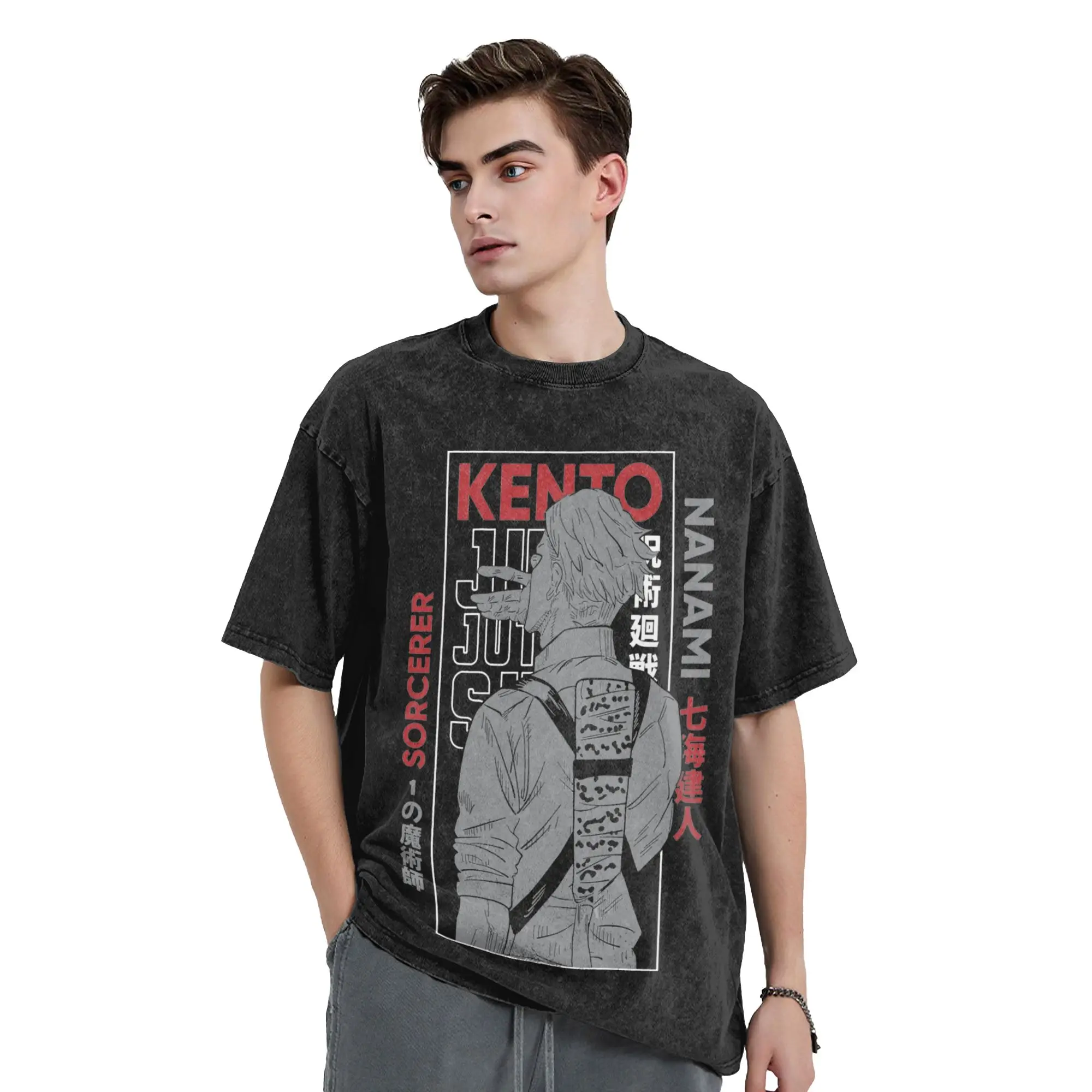 Nanami Kento Jujutsu Kaisen Washed T Shirt Streetwear Vintage T-Shirts Tee Shirt for Men Women 100% Cotton Oversize Printed
Nanami Kento Jujutsu Kaisen Washed T Shirt Streetwear Vintage T-Shirts Tee Shirt for Men Women 100% Cotton Oversize Printed