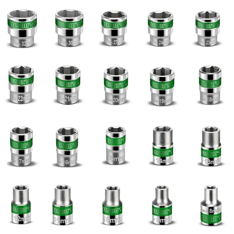 Socket Wrench Head 12.5mm Anti-rust Allen Key 8mm-30mm Socket Set Adapter Torque Spanner Auto Repair Tool
Socket Wrench Head 12.5mm Anti-rust Allen Key 8mm-30mm Socket Set Adapter Torque Spanner Auto Repair Tool