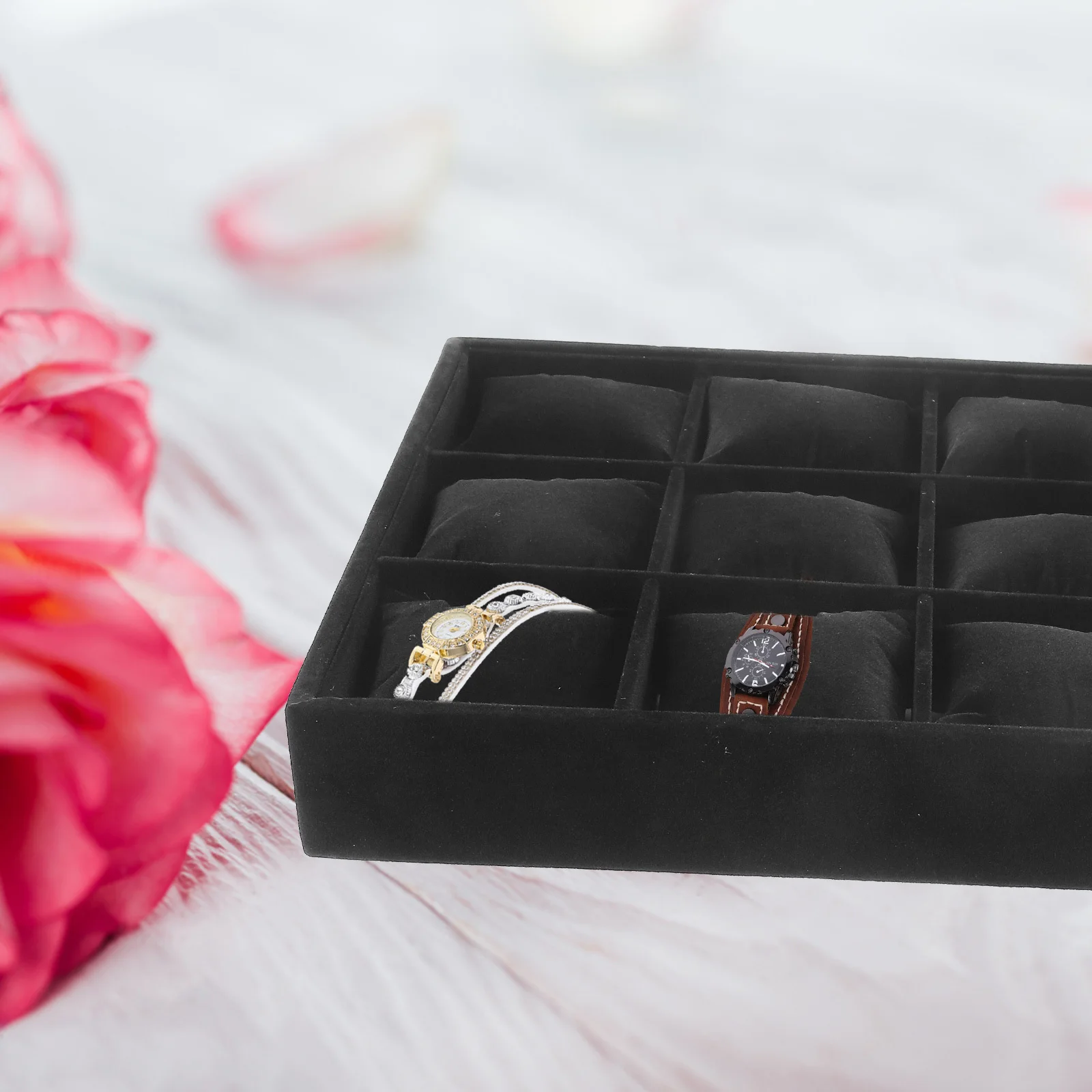 12-Grid Watch Tray Mini Pillows Bracelet Bangle Display Organizer Stylish Home Jewelry Shop Accessory Watch Display Tray
12-Grid Watch Tray Mini Pillows Bracelet Bangle Display Organizer Stylish Home Jewelry Shop Accessory Watch Display Tray