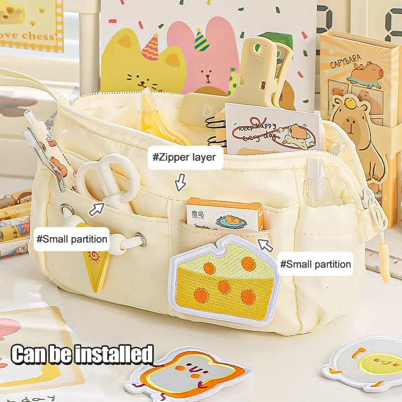 Держатель для ручек с рисунком сыра, сумка для ручек на молнии, большая вместительная сумка для карандашей, коробка для ручек, карандашей, ластиков, кистей, косметика
Держатель для ручек с рисунком сыра, сумка для ручек на молнии, большая вместительная сумка для карандашей, коробка для ручек, карандашей, ластиков, кистей, косметика