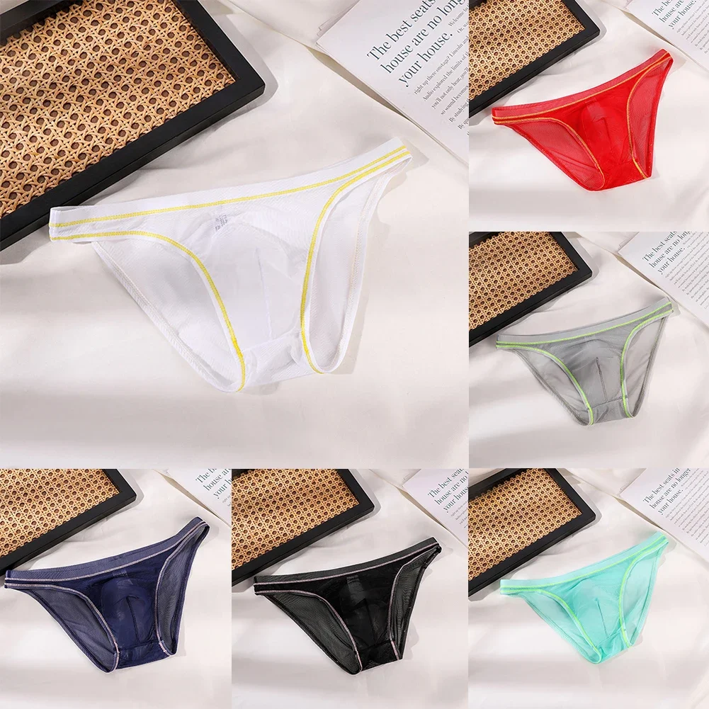 2025 Mens See Through Lingerie Mesh Panties Low Waist Pouch Briefs Seamless Underwear Breathable Comfortable Stretch Underpants
2025 Mens See Through Lingerie Mesh Panties Low Waist Pouch Briefs Seamless Underwear Breathable Comfortable Stretch Underpants