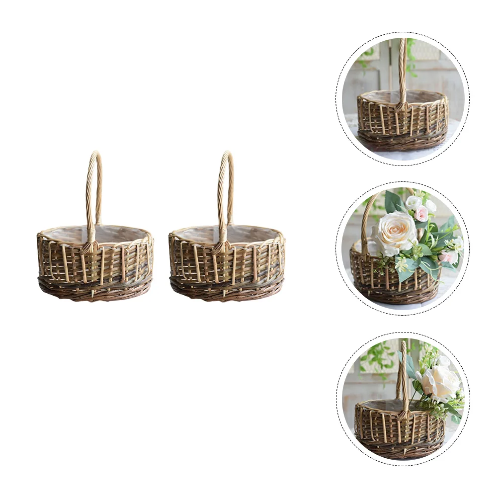 2 Pcs Rattan Woven Flowerpot Basket Banquet Decoration Floral Portable Centerpiece Arrangement Decorative
2 Pcs Rattan Woven Flowerpot Basket Banquet Decoration Floral Portable Centerpiece Arrangement Decorative