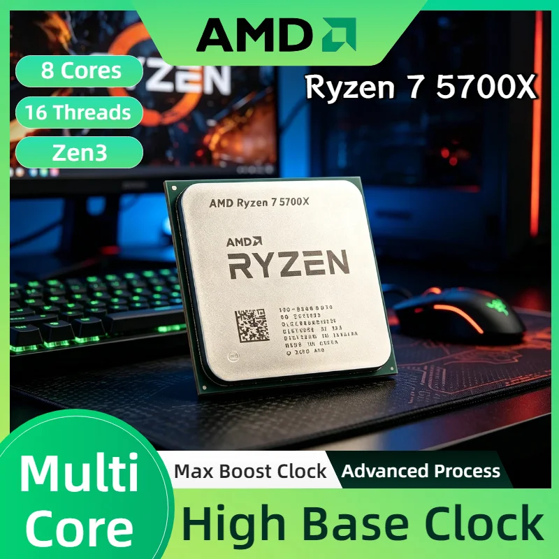 AMD Ryzen 7 5700X 8 Core 16 Thread 4.6GHz Boost 7nm L3 32M Cache 65W AM4 DDR4 Desktop Processor Tray No Fan Pro Max Unit
AMD Ryzen 7 5700X 8 Core 16 Thread 4.6GHz Boost 7nm L3 32M Cache 65W AM4 DDR4 Desktop Processor Tray No Fan Pro Max Unit