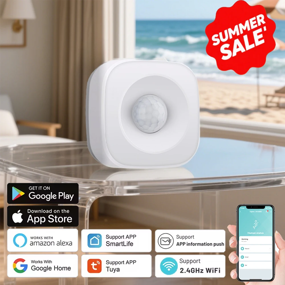 Tuya Smart WiFi PIR Motion Detection Sensor Security Burglar Alarm Sensor Smart Life App Control Support Alexa Google Home
Tuya Smart WiFi PIR Motion Detection Sensor Security Burglar Alarm Sensor Smart Life App Control Support Alexa Google Home