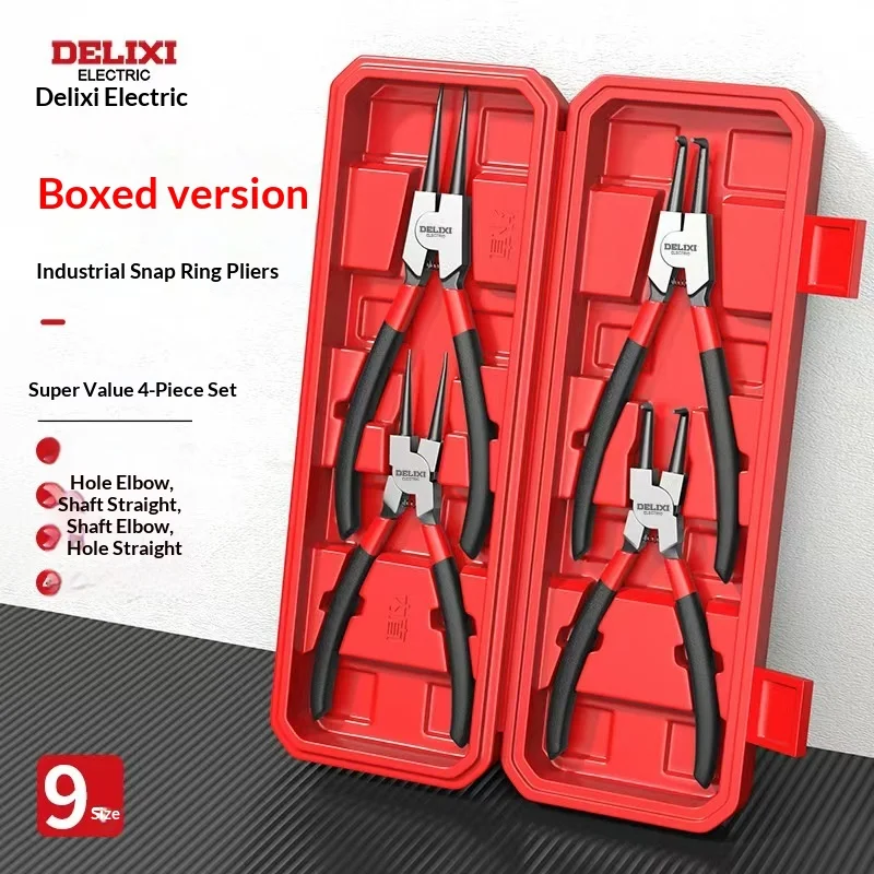 Набор из 4 плоскогубцев для стопорных колец, 7-дюймовый внутренний/внешний сверхмощный набор плоскогубцев для снятия колец с прямыми изогнутыми стопорными плоскогубцами
Набор из 4 плоскогубцев для стопорных колец, 7-дюймовый внутренний/внешний сверхмощный набор плоскогубцев для снятия колец с прямыми изогнутыми стопорными плоскогубцами