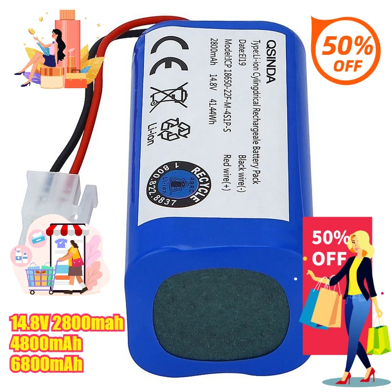 14.8V 2800mah 4800mAh 6800mAh for Ecovacs King Kong CR130 for Dibei V780 Keke CEN550 Lithium Batteries
14.8V 2800mah 4800mAh 6800mAh for Ecovacs King Kong CR130 for Dibei V780 Keke CEN550 Lithium Batteries