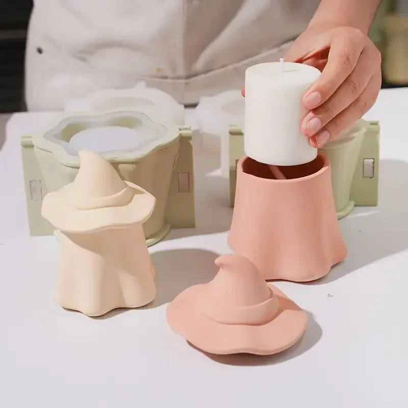 2026 Latest Model Creative Wizard Hat Candle Jar Silicone Mold DIY Halloween Planter Craft Making Concrete Plaster Resin Storage
2026 Latest Model Creative Wizard Hat Candle Jar Silicone Mold DIY Halloween Planter Craft Making Concrete Plaster Resin Storage