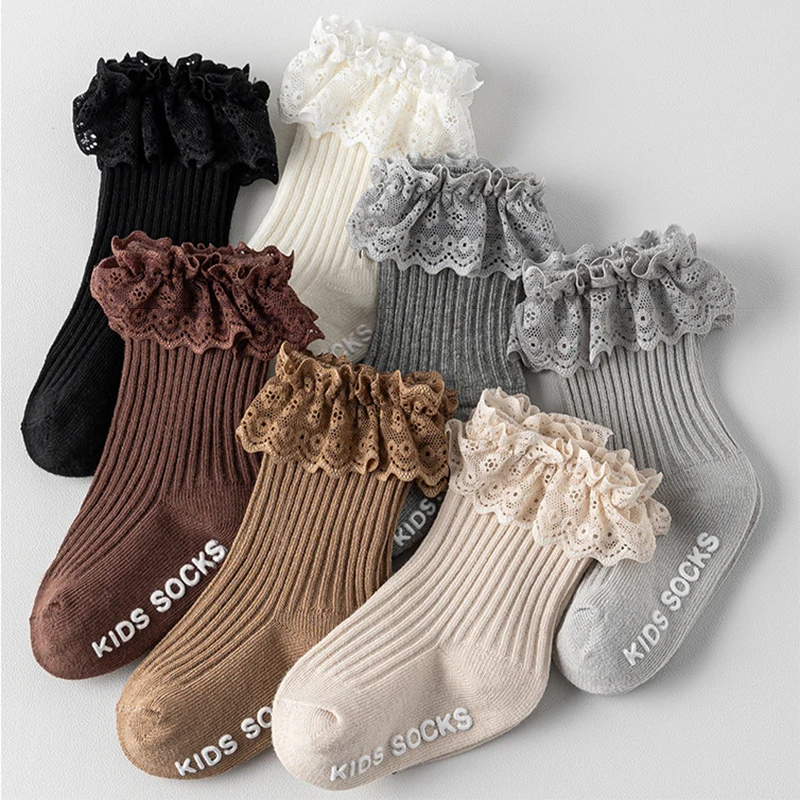 Newborn Baby GIrls Mid Tube Socks Lace Ruffles Toddlers Infant Anti-Slip Socken Princess Girl Knee High Sock For Children 0-3Y
Newborn Baby GIrls Mid Tube Socks Lace Ruffles Toddlers Infant Anti-Slip Socken Princess Girl Knee High Sock For Children 0-3Y