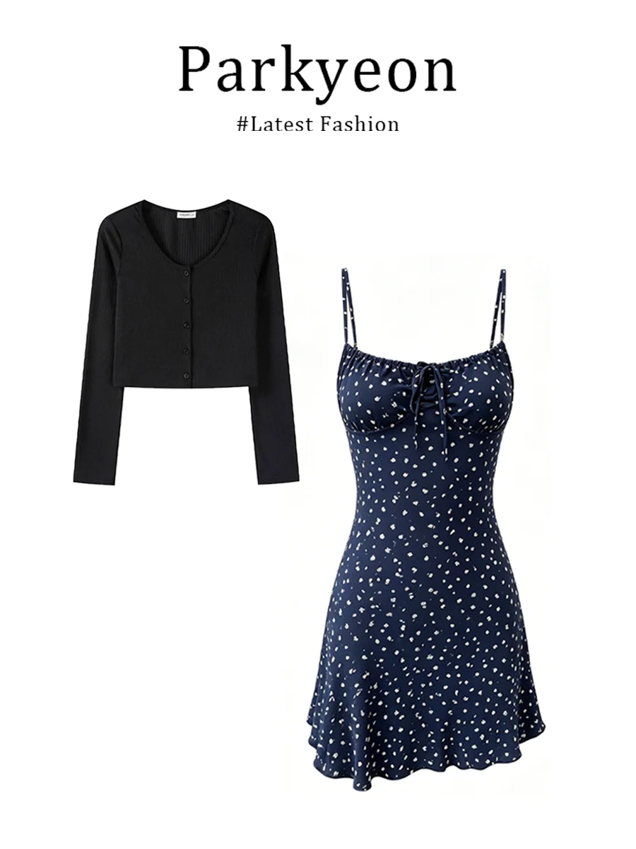 Parkyeon Summer Women's Unique Beautiful Sun Protection Clothing Matching Pure Desire Waist-Cinching Short Strap Dress Two-Pi...
Parkyeon Summer Women's Unique Beautiful Sun Protection Clothing Matching Pure Desire Waist-Cinching Short Strap Dress Two-Pi...