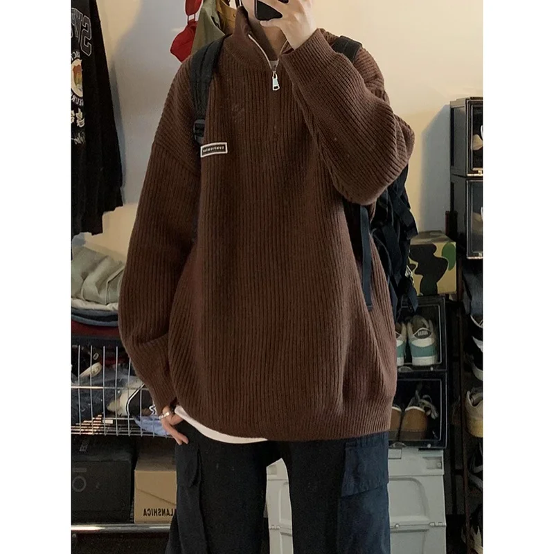 Retro American Sle Men's Knitwear Spring Autumn Loose Fit Overhead Long Sve Casual Faionable Outerwear Coat
Retro American Sle Men's Knitwear Spring Autumn Loose Fit Overhead Long Sve Casual Faionable Outerwear Coat