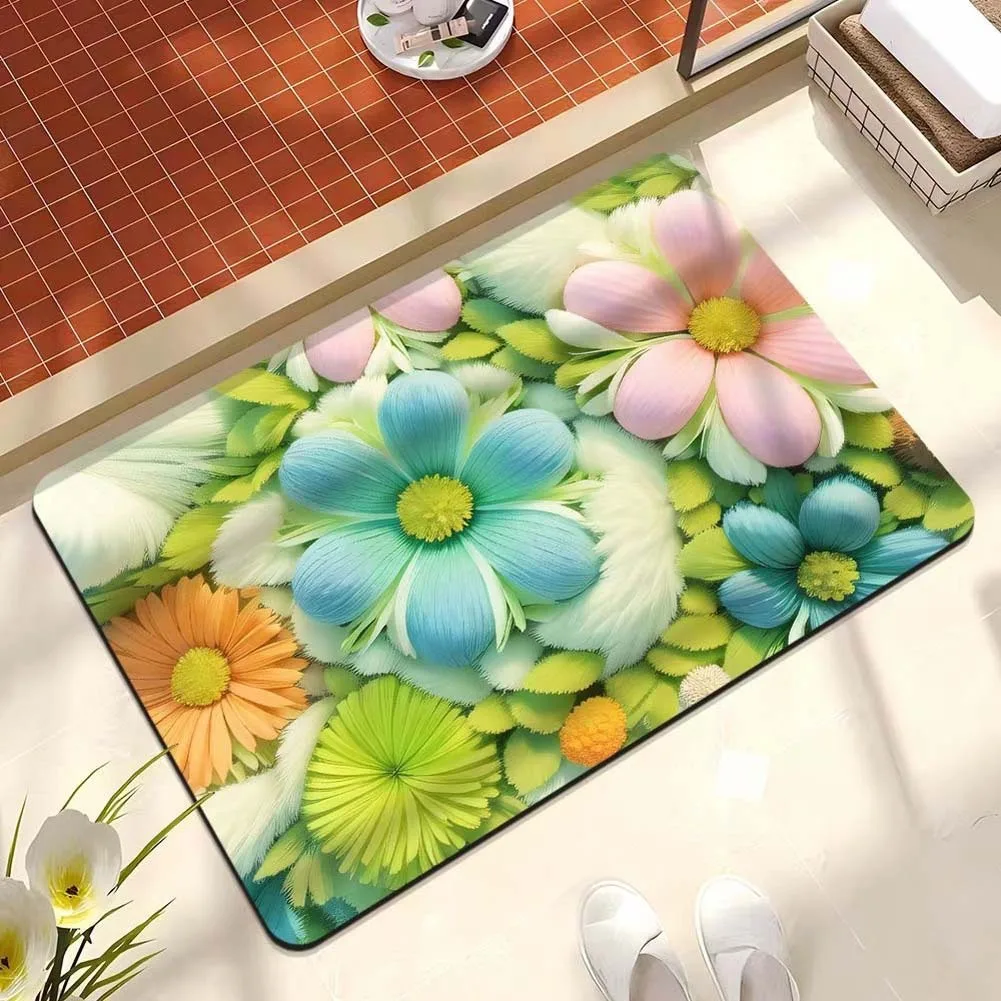 3d Floral Print Doormat Anti-slip Carpet for Kitchen Floor Mat Living Room Machine Floor Mat Washable Rug
3d Floral Print Doormat Anti-slip Carpet for Kitchen Floor Mat Living Room Machine Floor Mat Washable Rug