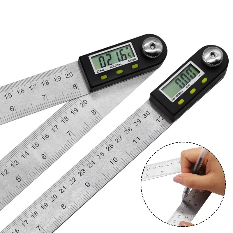 200 mm/300 mm Digital Angle Ruler Stainless Steel Electronic Angle Meter Electronic Protractor Goniometer Digital Angle Gauge 
200 mm/300 mm Digital Angle Ruler Stainless Steel Electronic Angle Meter Electronic Protractor Goniometer Digital Angle Gauge