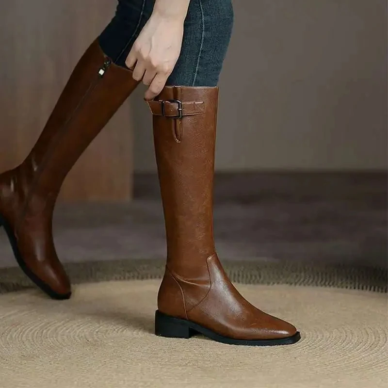 New Retro Women Knee High Boot Fashion Self Cultivation Knight Boots for Woman Exquisite Casual Boots Designer Shoes Botas Mujer
New Retro Women Knee High Boot Fashion Self Cultivation Knight Boots for Woman Exquisite Casual Boots Designer Shoes Botas Mujer