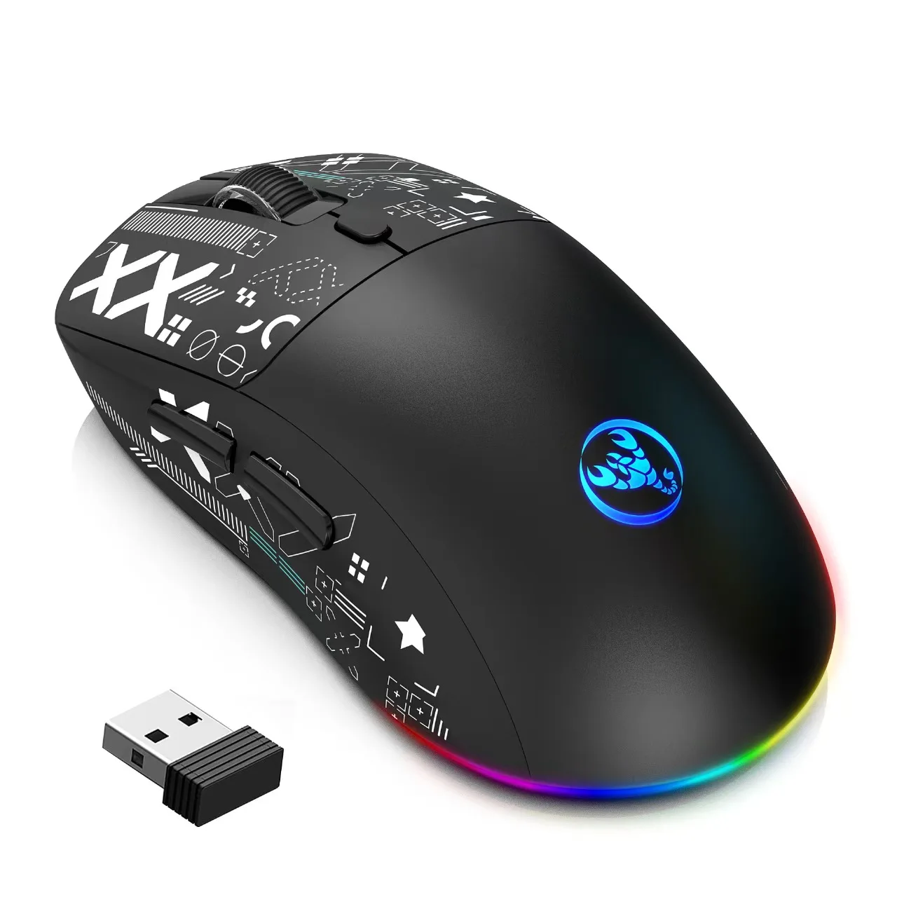 3-режимная игровая мышь Bluetooth, перезаряжаемая, 2,4G, USB, беспроводная мышь с RGB-подсветкой для iPad, планшета, портативного компьютера
3-режимная игровая мышь Bluetooth, перезаряжаемая, 2,4G, USB, беспроводная мышь с RGB-подсветкой для iPad, планшета, портативного компьютера