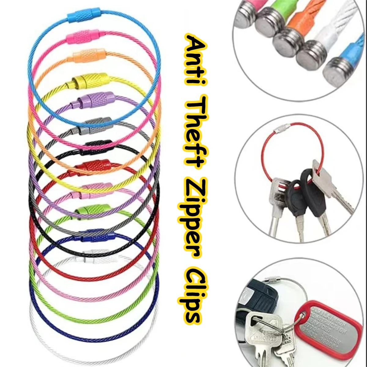 Stainless Steel Luggage Tag Locking Key Chains Carabiner Dog Tag Clip Multi-Color Labubu Lock Keys Rings for Car Keychain Cable
Stainless Steel Luggage Tag Locking Key Chains Carabiner Dog Tag Clip Multi-Color Labubu Lock Keys Rings for Car Keychain Cable