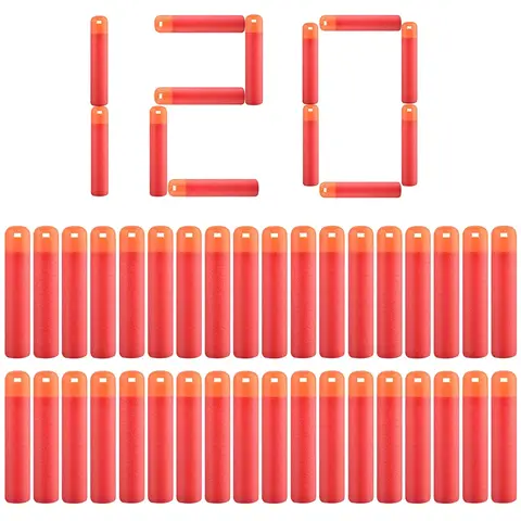 HOT60Pcs/Lot 9.5cm Red Sniper Rifle Darts Bullets for Nerf Mega Kids Toy Foam Refill Darts Big Hole Head Bullets Balas Nerf