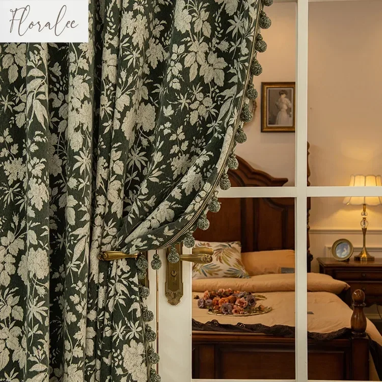 New American Style Curtains French Retro Chenille Thickened Blackout Window Curtains for Living Dining Room Bedroom Custom Size
New American Style Curtains French Retro Chenille Thickened Blackout Window Curtains for Living Dining Room Bedroom Custom Size