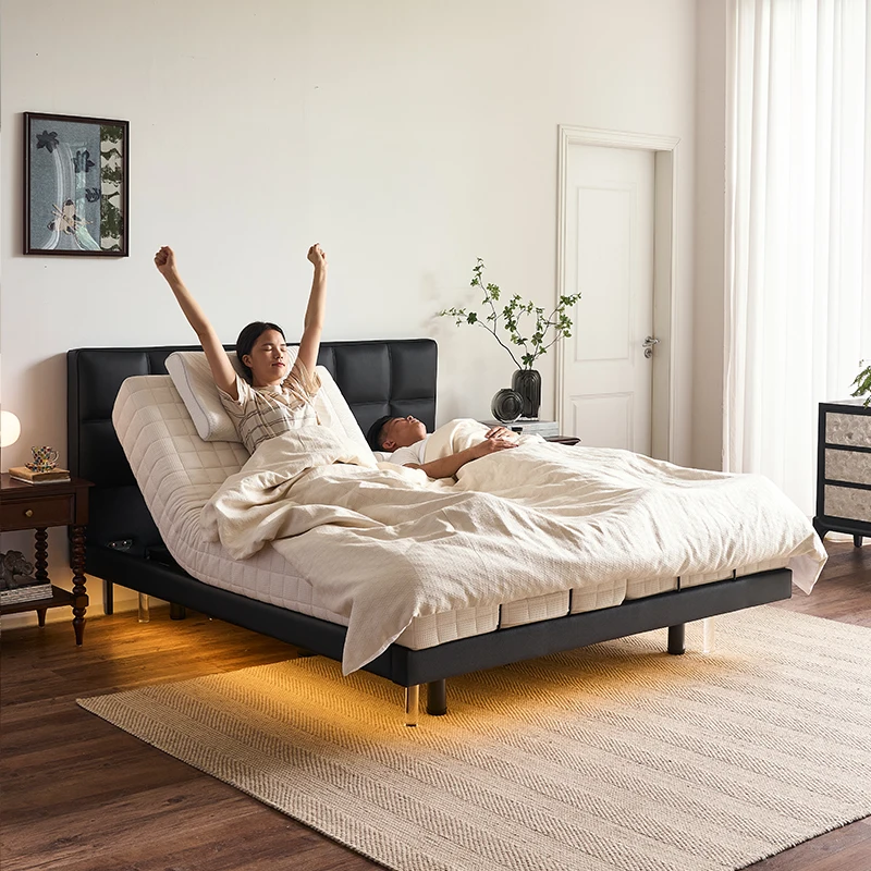 Split Adjustable King Size Bed With Mattress German Motor Control Adjustable Smart Hotel Bed
Split Adjustable King Size Bed With Mattress German Motor Control Adjustable Smart Hotel Bed
