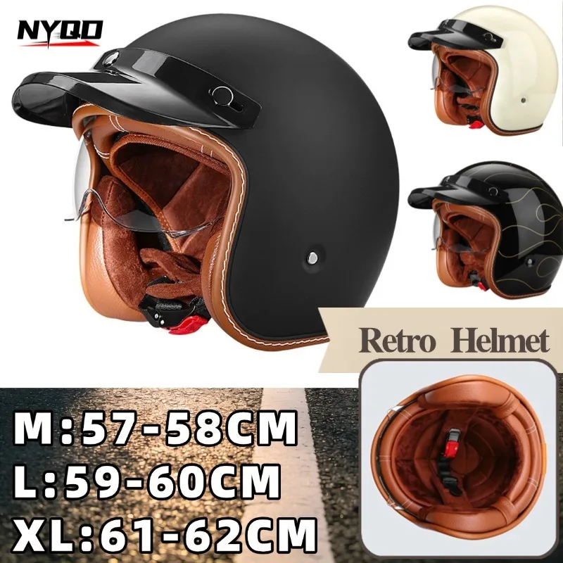 DOT Certified Retro Open Face Helmet, All Seasons Motorcycle Half Helmet for Men Women, Winter Friendly casco de moto
DOT Certified Retro Open Face Helmet, All Seasons Motorcycle Half Helmet for Men Women, Winter Friendly casco de moto