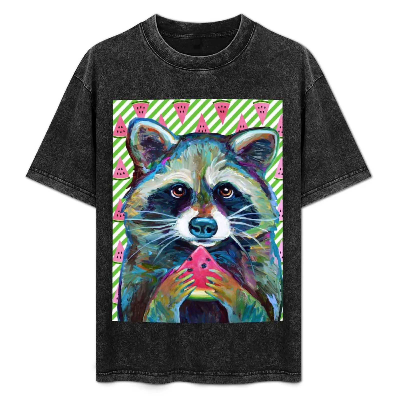 CUTE RACCOON WITH WATERMELON T-Shirt Basic Plain Tee for Spring and Summer
CUTE RACCOON WITH WATERMELON T-Shirt Basic Plain Tee for Spring and Summer