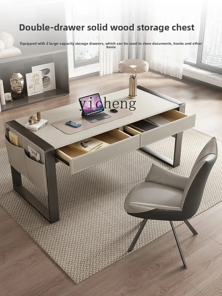 b8 Desk Minimalist Study Home Saddle Leather Desk Solid Wood Simplicity Computer Desk
b8 Desk Minimalist Study Home Saddle Leather Desk Solid Wood Simplicity Computer Desk