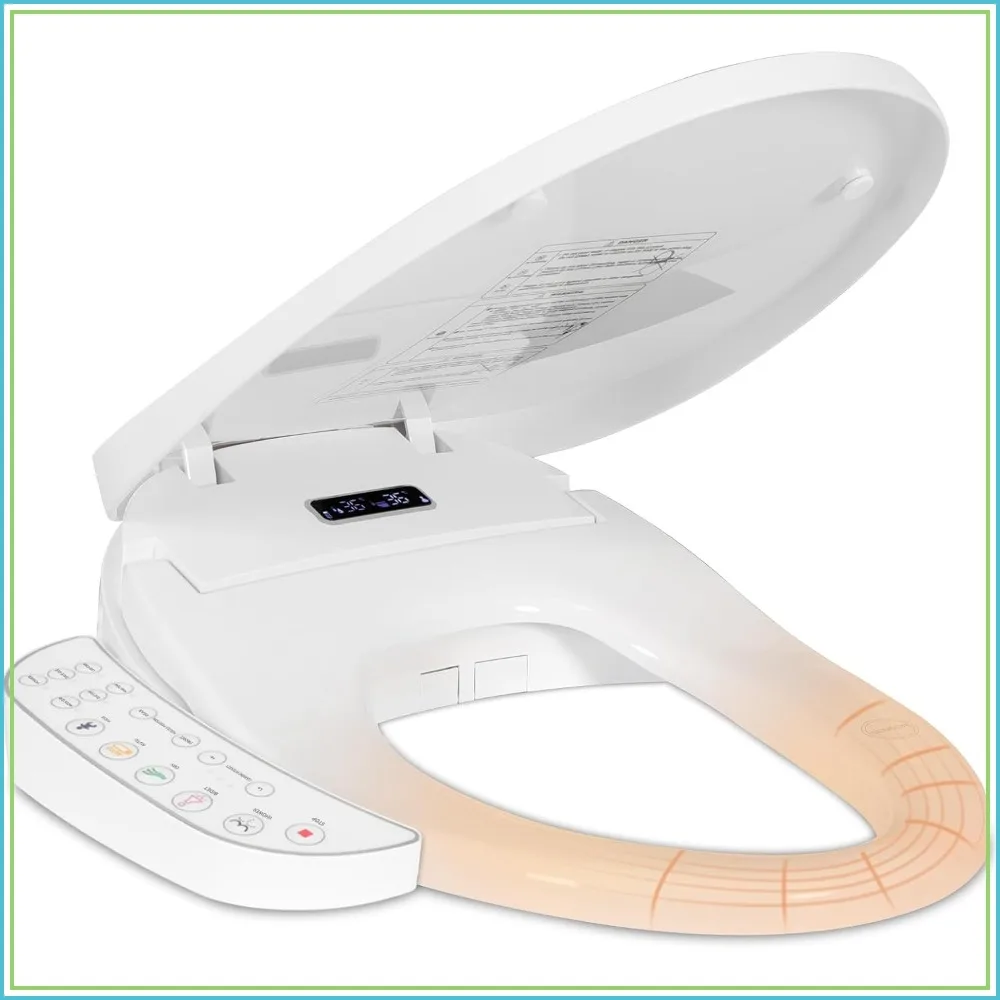 Electric Heated Bidet Toilet Seat with Touch Panel, Warm Water Wash, Self-Cleaning Nozzle, Warm Air Dryer, Deodorizer, Soft-Close Lid, LED & Night Light, Easy Install, Elongated
Electric Heated Bidet Toilet Seat with Touch Panel, Warm Water Wash, Self-Cleaning Nozzle, Warm Air Dryer, Deodorizer, Soft-Close Lid, LED & Night Light, Easy Install, Elongated