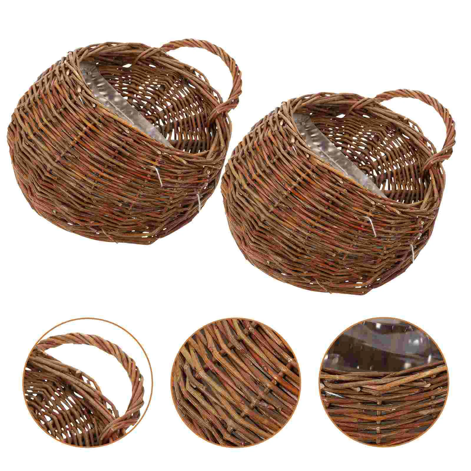 2 Pcs Wall Hanging Rattan Flower Basket Kitchen Sundries Storage Flowers Holder Baskets Wicker Decorative Organizer Wooden
2 Pcs Wall Hanging Rattan Flower Basket Kitchen Sundries Storage Flowers Holder Baskets Wicker Decorative Organizer Wooden