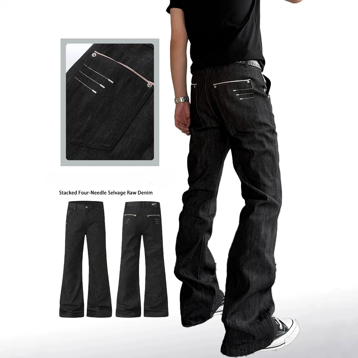 Middle Waist Slightly Pulled Accumulation Four-line Black Original Cow Narrow Slim-fit Jeans Trousers Men 2026 Summer
Middle Waist Slightly Pulled Accumulation Four-line Black Original Cow Narrow Slim-fit Jeans Trousers Men 2026 Summer