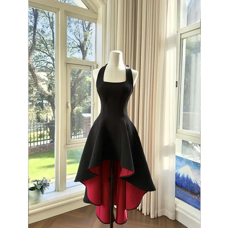 Premium Black Front Short Rear Long Dress Women's 2026 Spring New Super Good-looking Temperament Party Muse Fan
Premium Black Front Short Rear Long Dress Women's 2026 Spring New Super Good-looking Temperament Party Muse Fan
