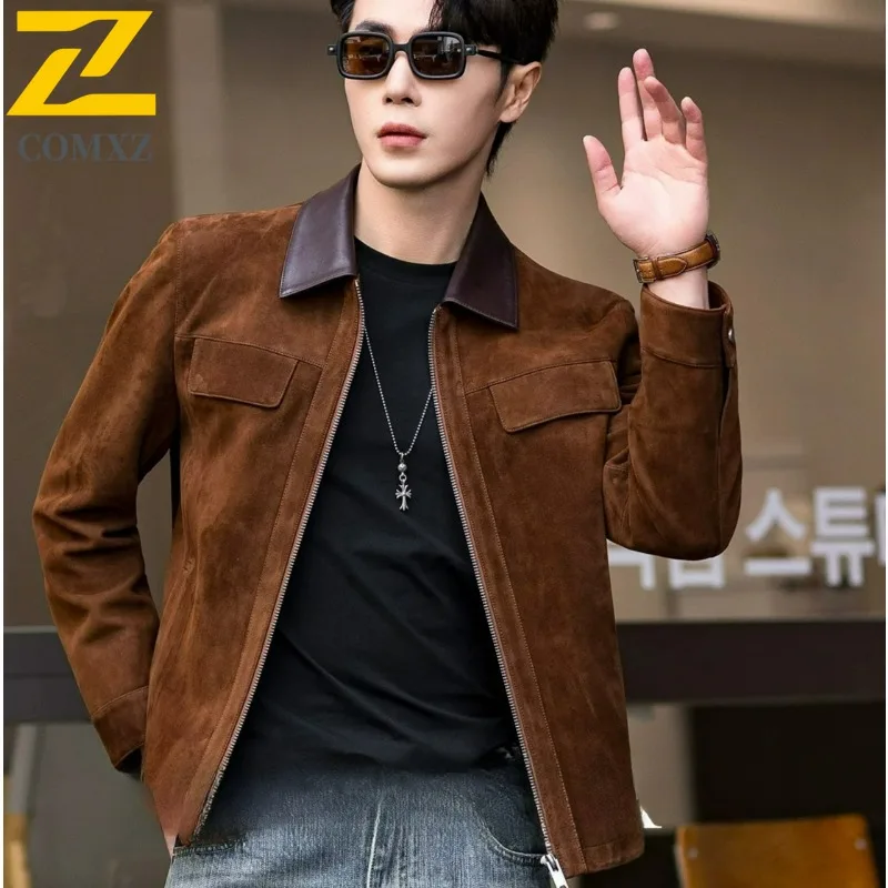 Мужская легкая кожаная гоночная куртка в стиле ретро с американскими лацканами, водонепроницаемые куртки для прогулок и рыбалки, повседневное высококачественное пальто
Мужская легкая кожаная гоночная куртка в стиле ретро с американскими лацканами, водонепроницаемые куртки для прогулок и рыбалки, повседневное высококачественное пальто
