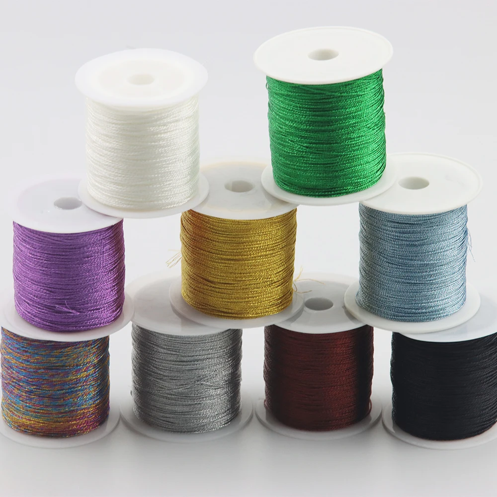0.6MM 1Roll 9shares Gold Silver Thread Color Line Chinese Knot String Knit Cord Ropes Line Wire DIY Jewelry Making
0.6MM 1Roll 9shares Gold Silver Thread Color Line Chinese Knot String Knit Cord Ropes Line Wire DIY Jewelry Making