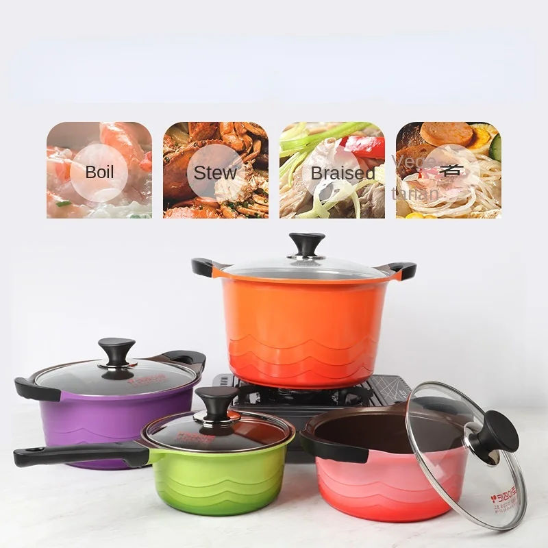 Korean style Ceramic Non-stick pans Gas Induction Cooker Universal Stew Pot Cooking Pot pink Kitchen Pots Sets for Cooking
Korean style Ceramic Non-stick pans Gas Induction Cooker Universal Stew Pot Cooking Pot pink Kitchen Pots Sets for Cooking