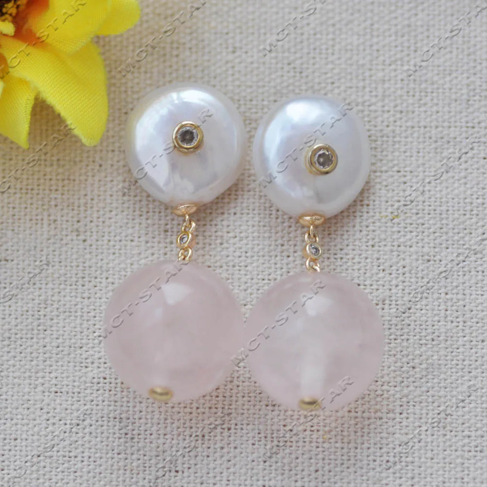 MTC·STAR 18mm White Coin Pearl Round Pink Crystal Dangle Earring (Z14565)
MTC·STAR 18mm White Coin Pearl Round Pink Crystal Dangle Earring (Z14565)