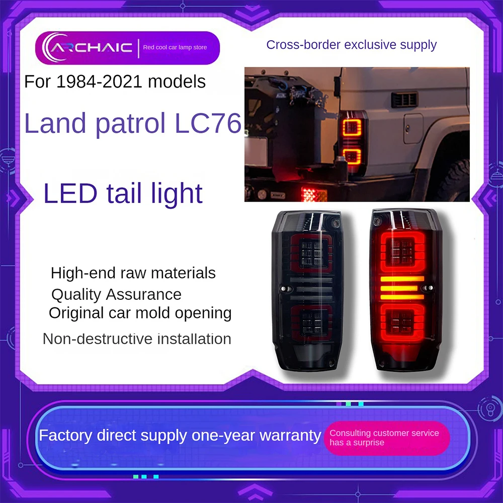 Подходит для модернизации модели LC76 full светодиодный, сборка задних фонарей land Cruiser с 1984 по 2021
Подходит для модернизации модели LC76 full светодиодный, сборка задних фонарей land Cruiser с 1984 по 2021