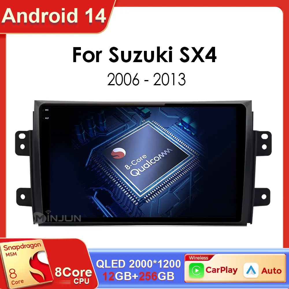 Android 14 Carplay Qualcomm Car Radio Multimedia For Suzuki SX4 SX 4 2006 - 2013 Head Unit BT GPS video Player Autoradio Stereo
Android 14 Carplay Qualcomm Car Radio Multimedia For Suzuki SX4 SX 4 2006 - 2013 Head Unit BT GPS video Player Autoradio Stereo