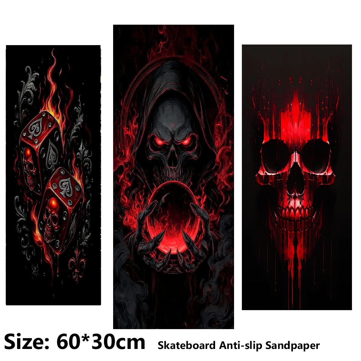 Electric Scooter Anti-slip Sticker Sandpaper Skateboard Grip Tape Sheet 60*30cm Dark Knight Skeleton Pattern
Electric Scooter Anti-slip Sticker Sandpaper Skateboard Grip Tape Sheet 60*30cm Dark Knight Skeleton Pattern