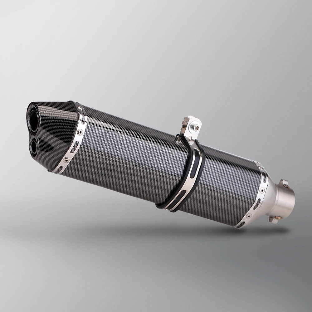 Мотоциклетный выхлопной глушитель с двойным отверстием 51 мм, универсальный для pcx R6 gsxr750 xsr155 r15 XMAX s1000rr 
Мотоциклетный выхлопной глушитель с двойным отверстием 51 мм, универсальный для pcx R6 gsxr750 xsr155 r15 XMAX s1000rr