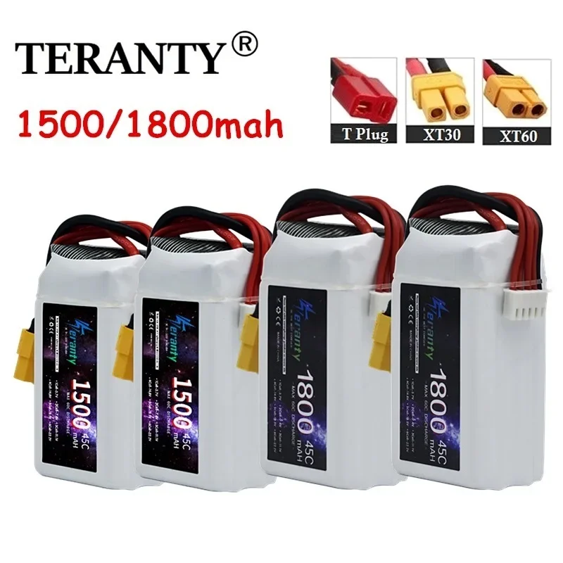 2PCS 14.8V LiPo Battery 4S 1800mAh 1500mAh 45Cfor Freestyle FPV Quadcopter Airplane Parts with XT60 Deans T XT30 Plug
2PCS 14.8V LiPo Battery 4S 1800mAh 1500mAh 45Cfor Freestyle FPV Quadcopter Airplane Parts with XT60 Deans T XT30 Plug
