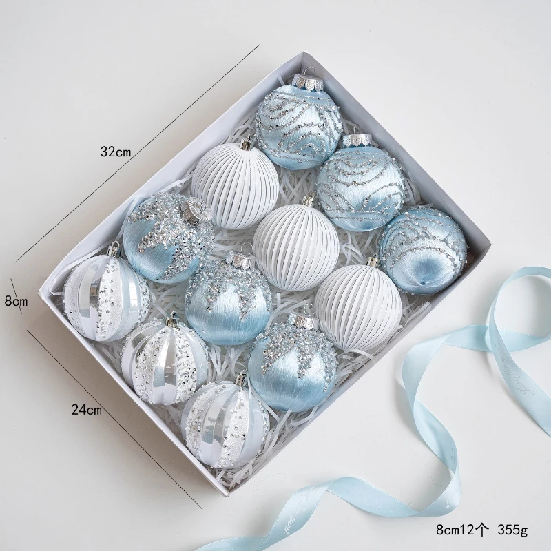 12/30CM 6/8cm New Blue Christmas Balls Painted Xmas Decorative Hanging Ornaments Luxury Party Christmas Spheres Pendant 2025
12/30CM 6/8cm New Blue Christmas Balls Painted Xmas Decorative Hanging Ornaments Luxury Party Christmas Spheres Pendant 2025