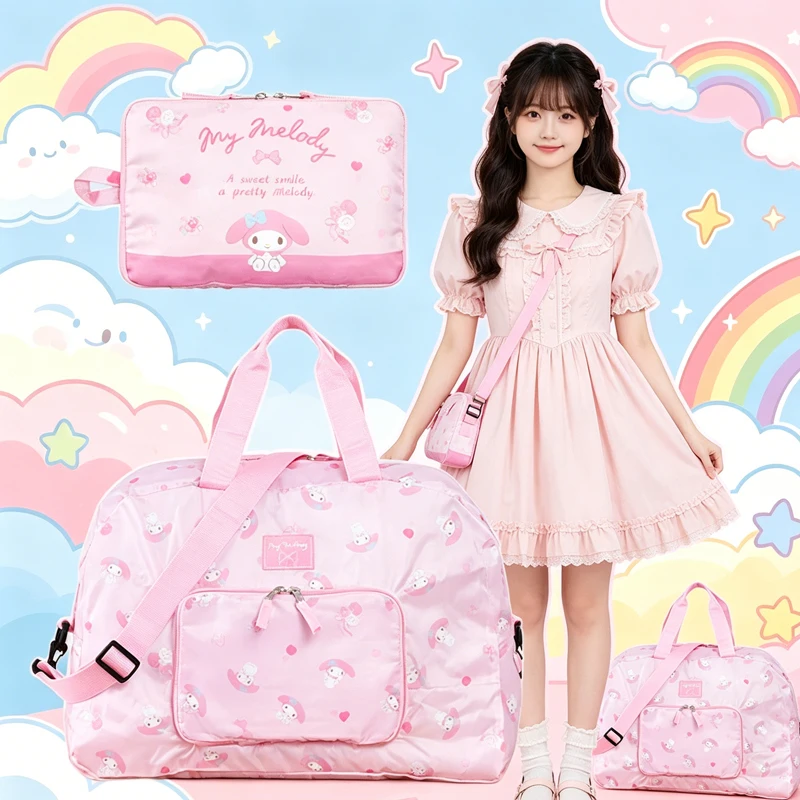 Anime Hello Kittys Travel Bag Cartoon Printing Fold Storage Bag Portable Light Downhill Bag Large Capacity Bags for Woman
Anime Hello Kittys Travel Bag Cartoon Printing Fold Storage Bag Portable Light Downhill Bag Large Capacity Bags for Woman