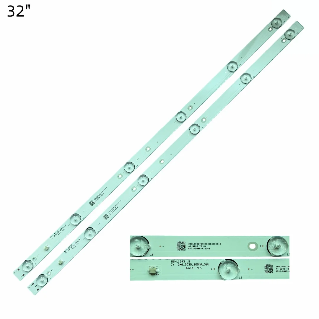 TV LED Backlight Strips ForP32L31T2SC 32LTV2002 PC32LH11T2C 32" LED TV Bars MS-L1343 V2 Bands Rulers JL.D32061330-081AS-M
TV LED Backlight Strips ForP32L31T2SC 32LTV2002 PC32LH11T2C 32" LED TV Bars MS-L1343 V2 Bands Rulers JL.D32061330-081AS-M