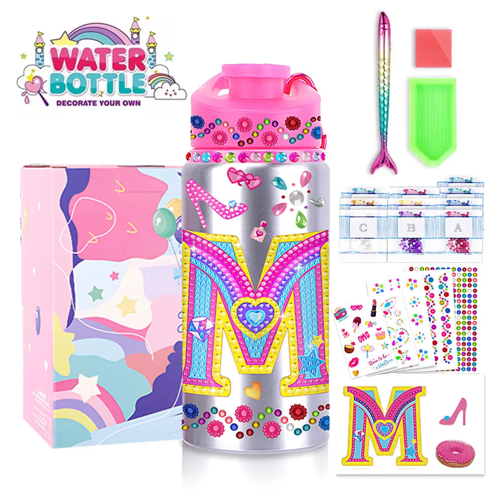 DIY Children's Water Bottle with Diamond Art Kits Portable Kids Water Bottle for School Leakproof Outdoor Drinking Bottles
DIY Children's Water Bottle with Diamond Art Kits Portable Kids Water Bottle for School Leakproof Outdoor Drinking Bottles